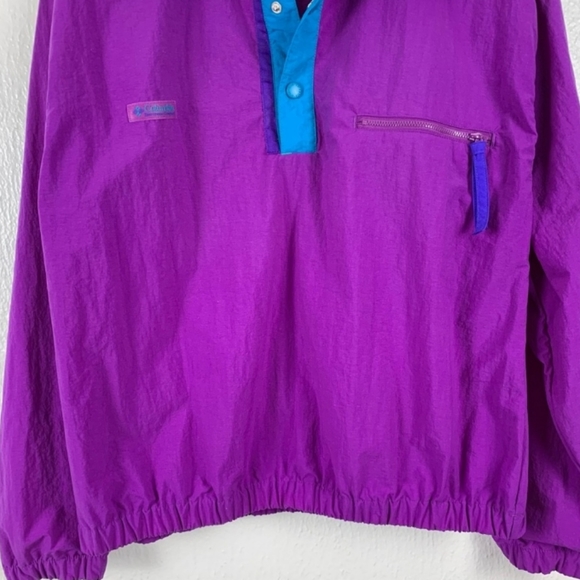 π HOST PICK! π Vintage '90s Columbia Pullover Windbreaker Jacket Medium - Picture 6 of 15
